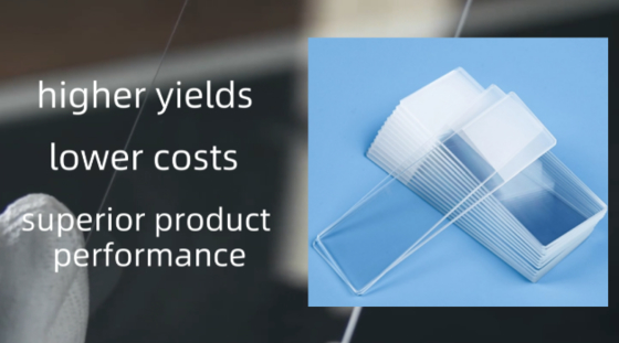 Buon prezzo Vetro per vetrini da microscopio ultra bianco, materiale di base, tolleranza di spessore consistente, durezza a matita 9H in linea